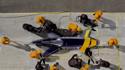 Simulación de un pit stop en el Airspeeder 2020 Simulación de un pit stop en el Airspeeder 2020