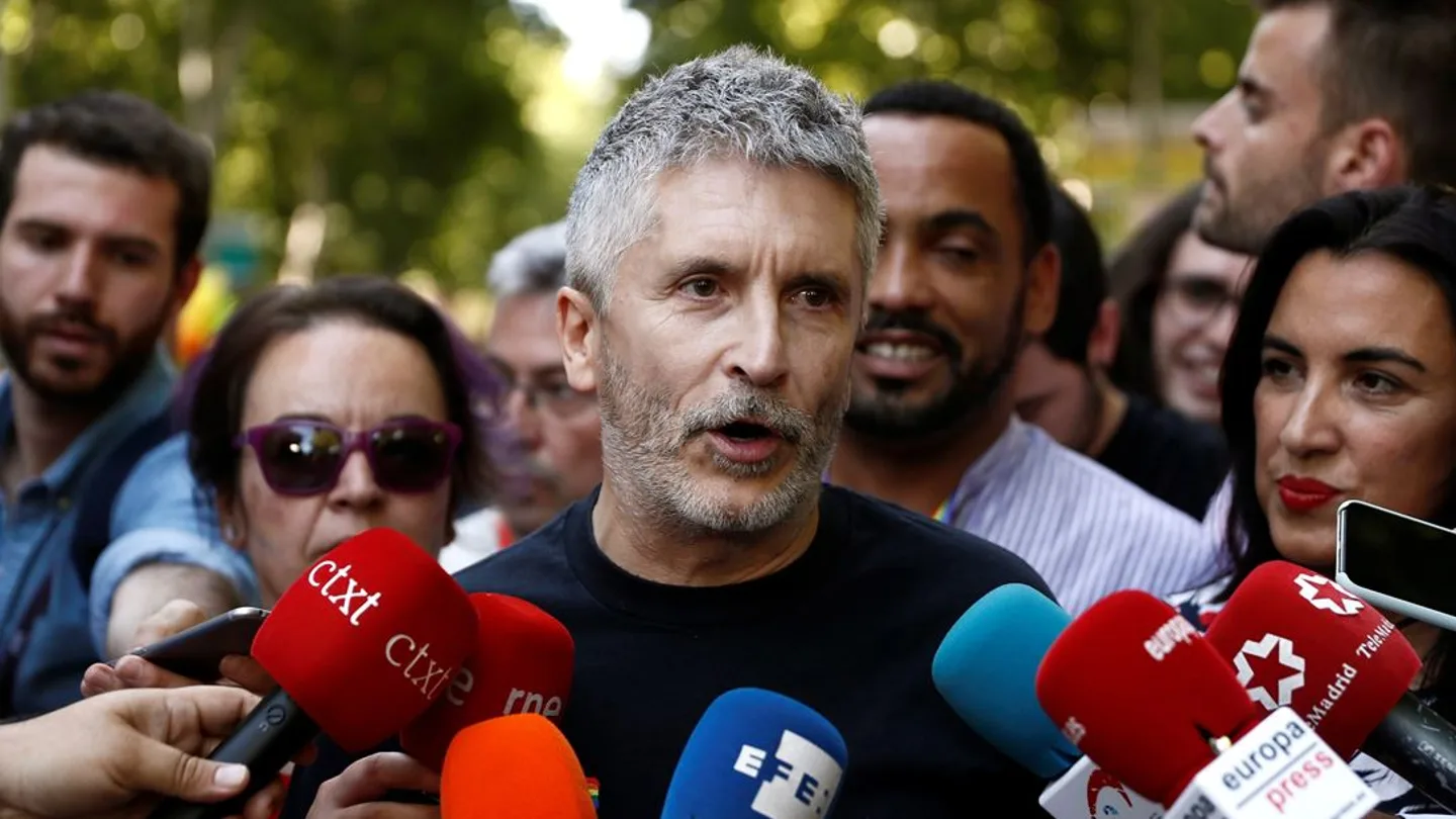 El ministro Marlaska en la manifestación del Orgullo El ministro Marlaska en la manifestación del Orgullo