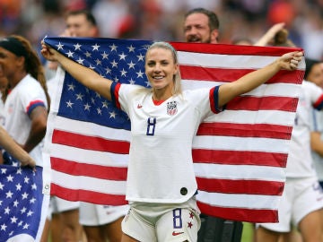 Ertz, con la bandera de Estados Unidos Ertz, con la bandera de Estados Unidos