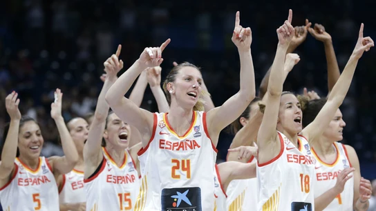 La selección española celebra una victoria La selección española celebra una victoria