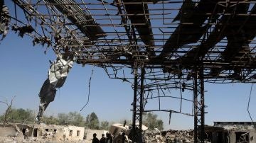Una casa en Afganistán tras una explosión