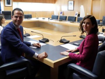 Ignacio Aguado e Isabel Díaz Ayuso durante una reunión Ignacio Aguado e Isabel Díaz Ayuso durante una reunión