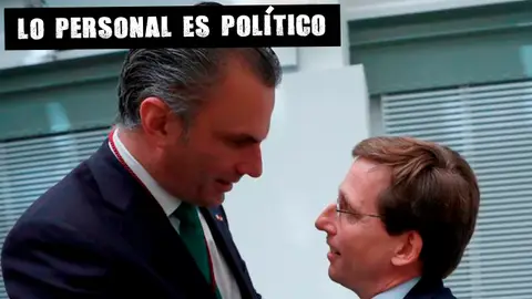 Ortega Smith (Vox) y Martínez Almeida (PP) El Muro