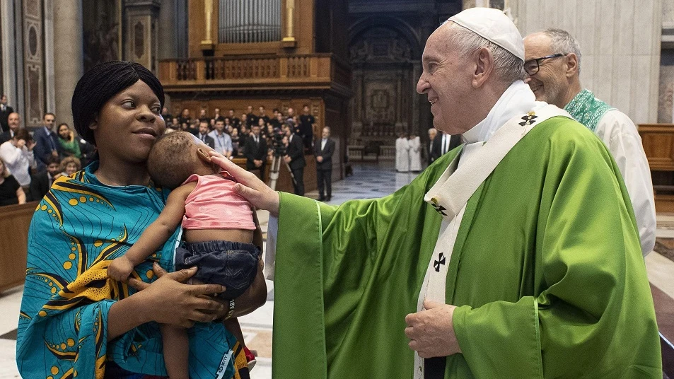 El papa Francisco en una misa celebrada en el Vaticano