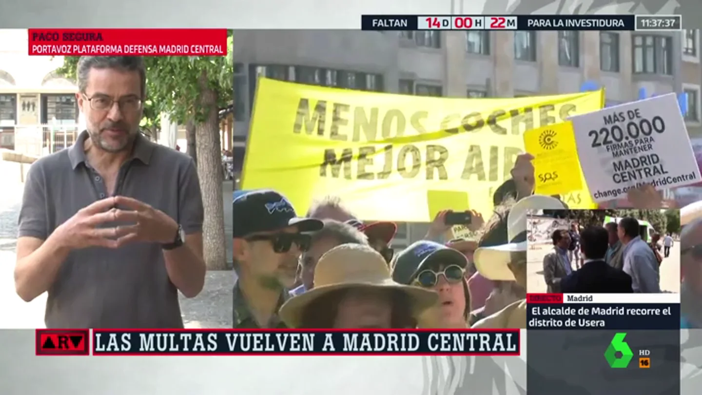Paco Segura: "Lo que quiere el Ayuntamiento es descafeinar Madrid Central" Paco Segura: "Lo que quiere el Ayuntamiento es descafeinar Madrid Central"