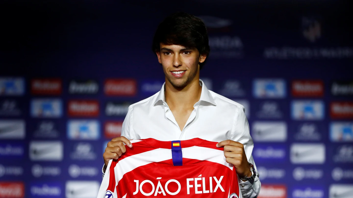 Joao Félix, en su presentación como nuevo jugador del Atlético de Madrid Joao Félix, en su presentación como nuevo jugador del Atlético de Madrid