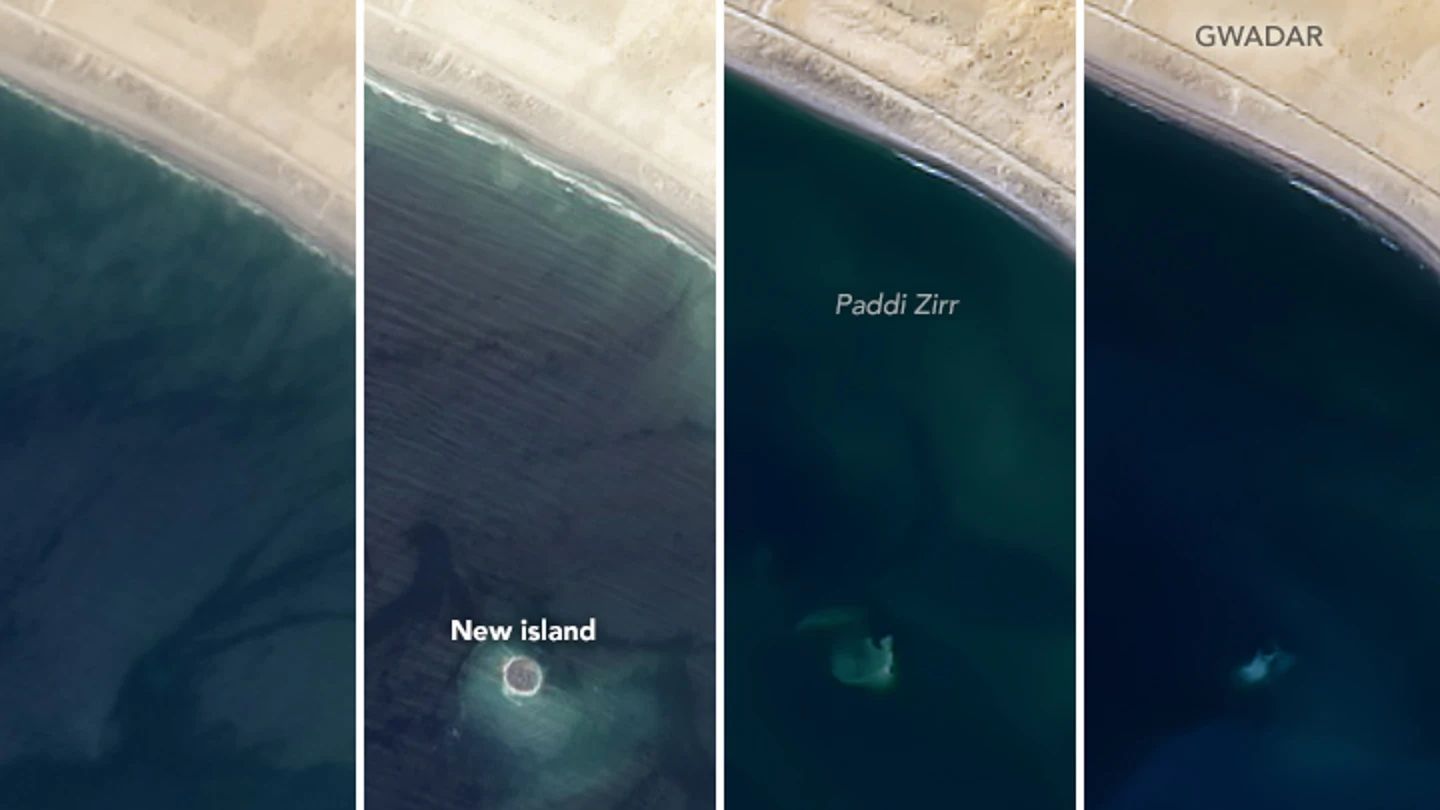 Las imágenes satelitales de la NASA muestran la evolución de la isla durante sus seis años de vida. Las imágenes satelitales de la NASA muestran la evolución de la isla durante sus seis años de vida.