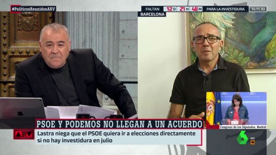  Joan Coscubiela, sobre las negociaciones entre S&aacute;nchez e Iglesias: "Cuando un acuerdo termina con alguien derrotado, termina mal"