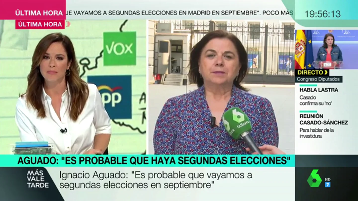 Lucía Méndez, sobre Sánchez e Iglesias: "Sorprende la crudeza con la que los dos han asumido un fracaso absoluto" Lucía Méndez, sobre Sánchez e Iglesias: "Sorprende la crudeza con la que los dos han asumido un fracaso absoluto"