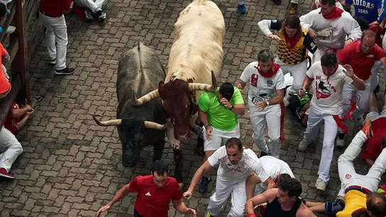 Tercer encierro de San Fermín con los toros de José Escolar Tercer encierro de San Fermín con los toros de José Escolar
