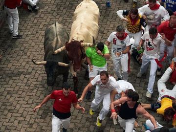 Tercer encierro de San Fermín con los toros de José Escolar Tercer encierro de San Fermín con los toros de José Escolar