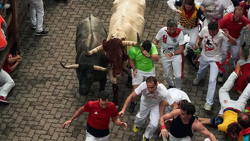 Tercer encierro de San Fermín con los toros de José Escolar