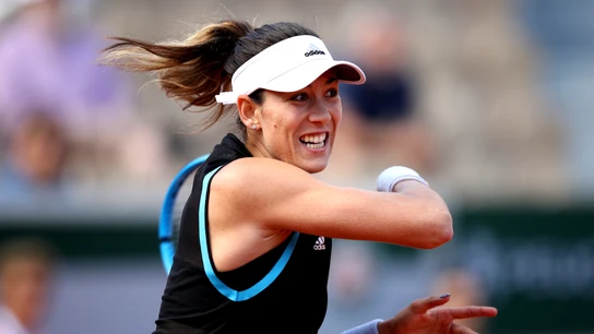 Garbiñe Muguruza, durante un partido Garbiñe Muguruza, durante un partido