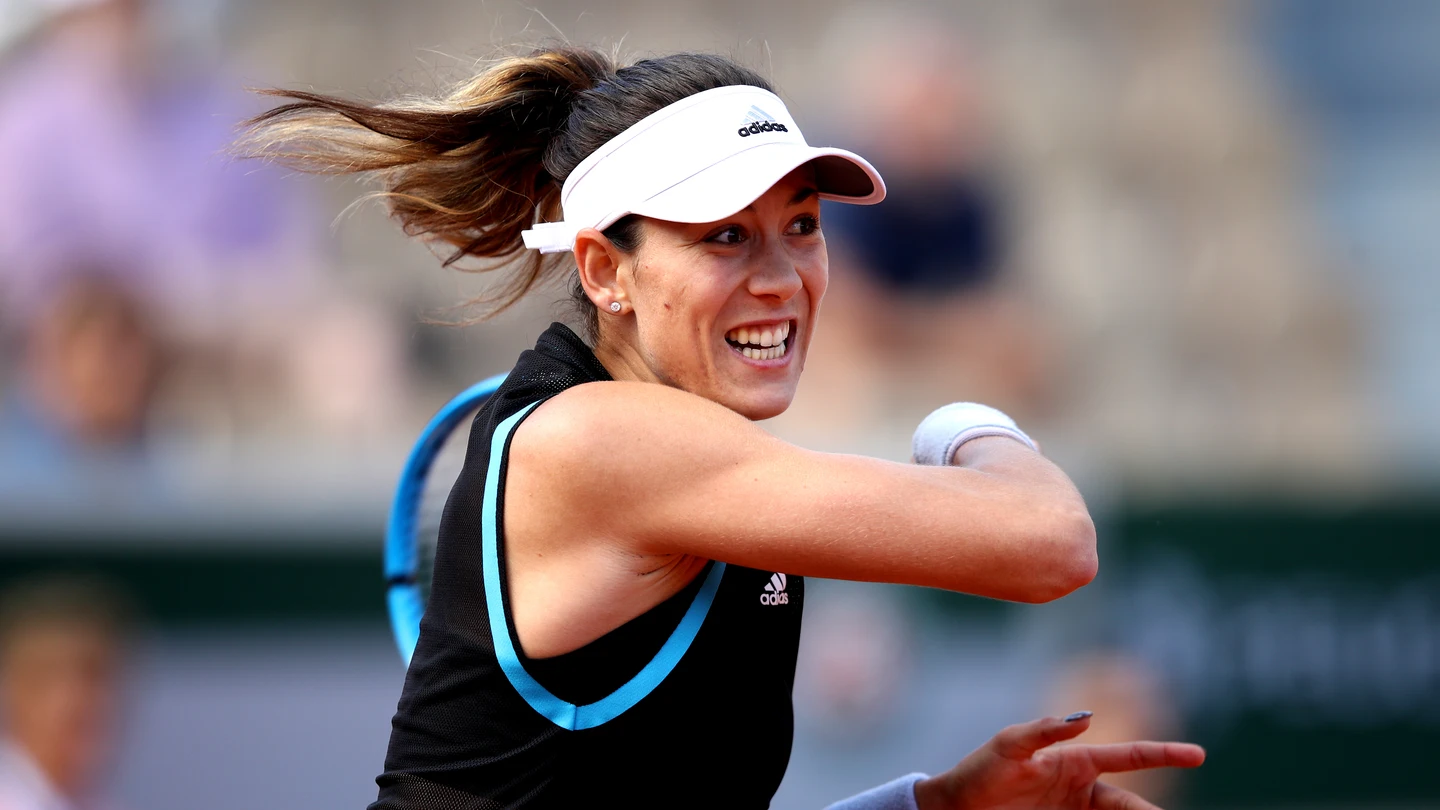 Garbiñe Muguruza, durante un partido Garbiñe Muguruza, durante un partido