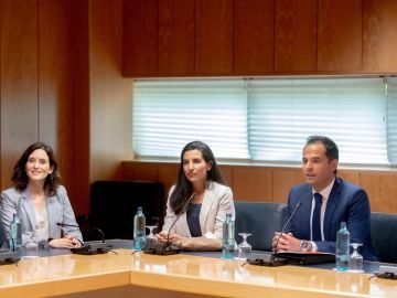 Díaz Ayuso, Rocío Monasterio e Ignacio Aguado reunidos Díaz Ayuso, Rocío Monasterio e Ignacio Aguado reunidos