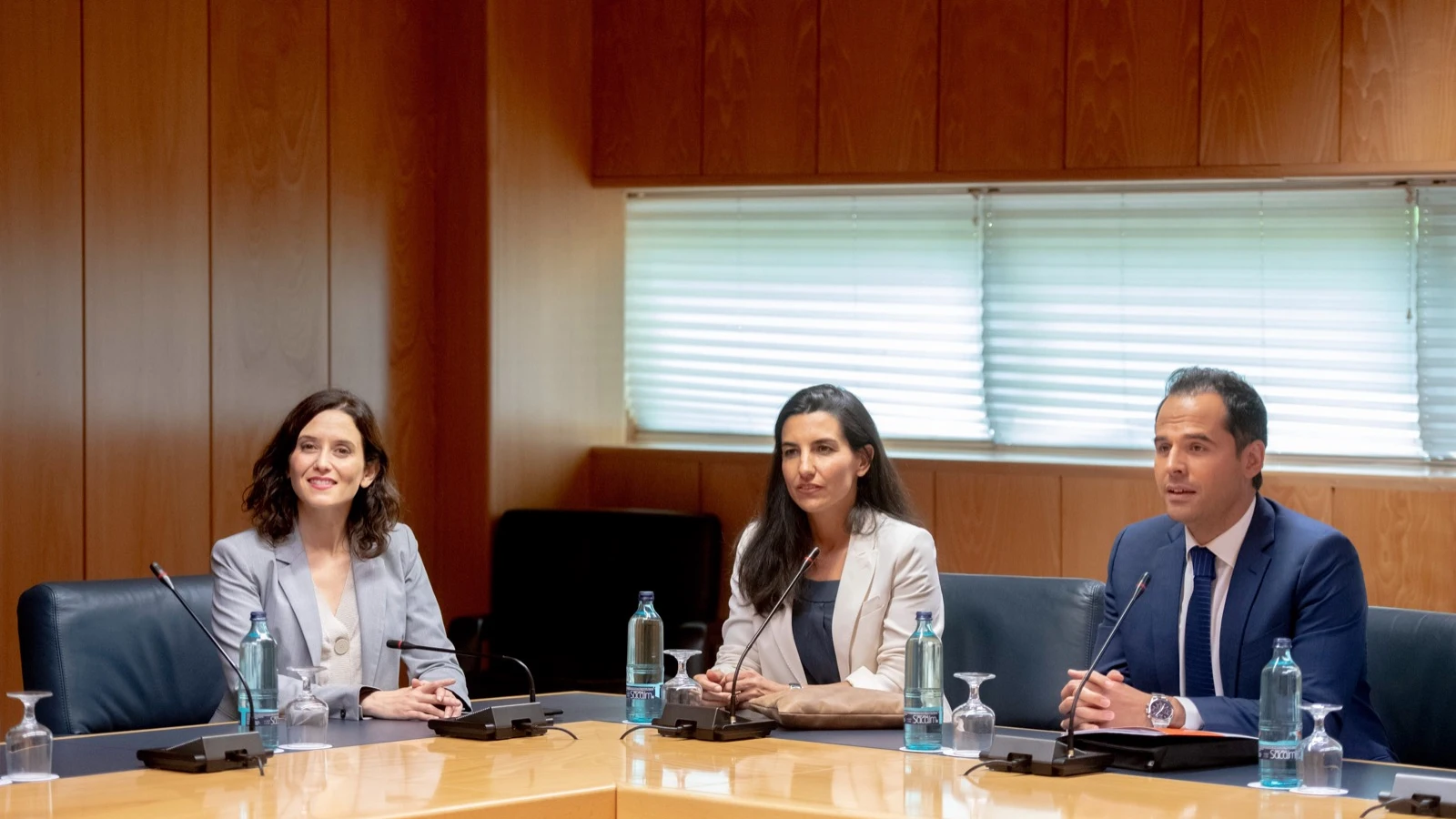 Díaz Ayuso, Rocío Monasterio e Ignacio Aguado reunidos