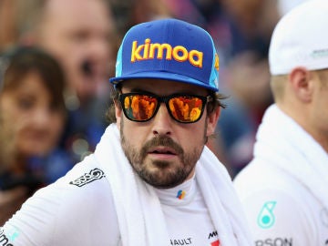 Fernando Alonso, antes de una carrera Fernando Alonso, antes de una carrera