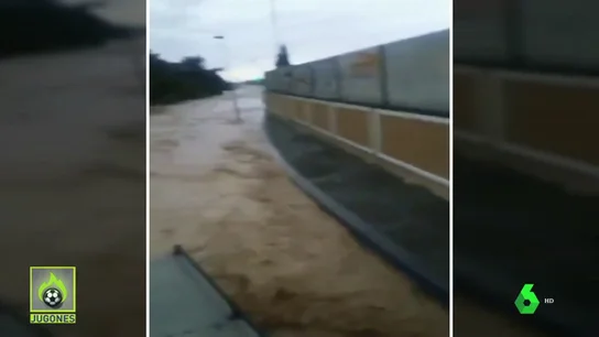 El estadio del Peña Sport de Tafalla, destrozado por las lluvias torrenciales El estadio del Peña Sport de Tafalla, destrozado por las lluvias torrenciales