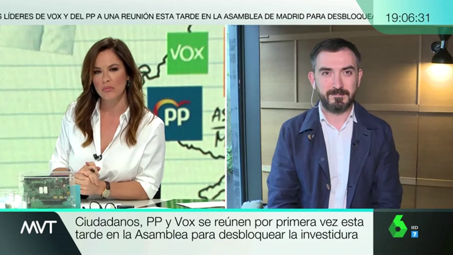 Ignacio Escolar, sobre Cs: "Llama la atención que de todos los vetos que podían levantar, desmonten el de la extrema derecha" Ignacio Escolar, sobre Cs: "Llama la atención que de todos los vetos que podían levantar, desmonten el de la extrema derecha"