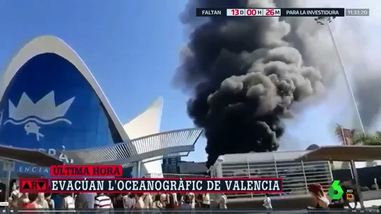 Un incendio obliga a desalojar el Oceanogràfic de Valencia Un incendio obliga a desalojar el Oceanogràfic de Valencia