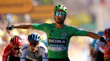 Sagan celebra su triunfo en la quinta etapa del Tour de Francia