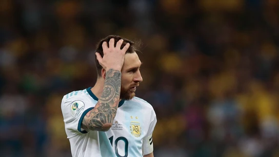 Messi, durante un partido con Argentina Messi, durante un partido con Argentina