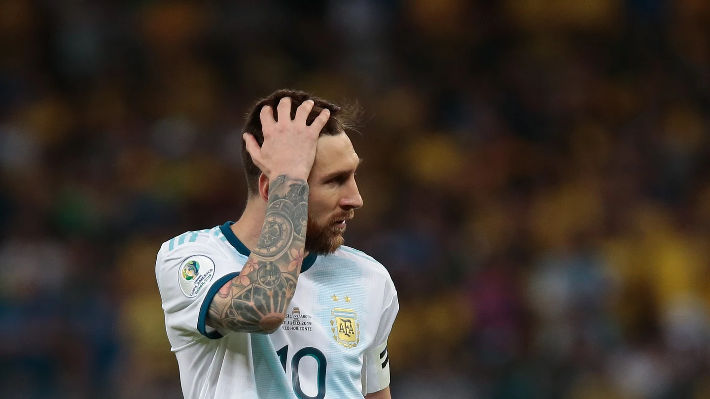 Messi, durante un partido con Argentina Messi, durante un partido con Argentina