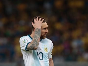 Messi, durante un partido con Argentina Messi, durante un partido con Argentina
