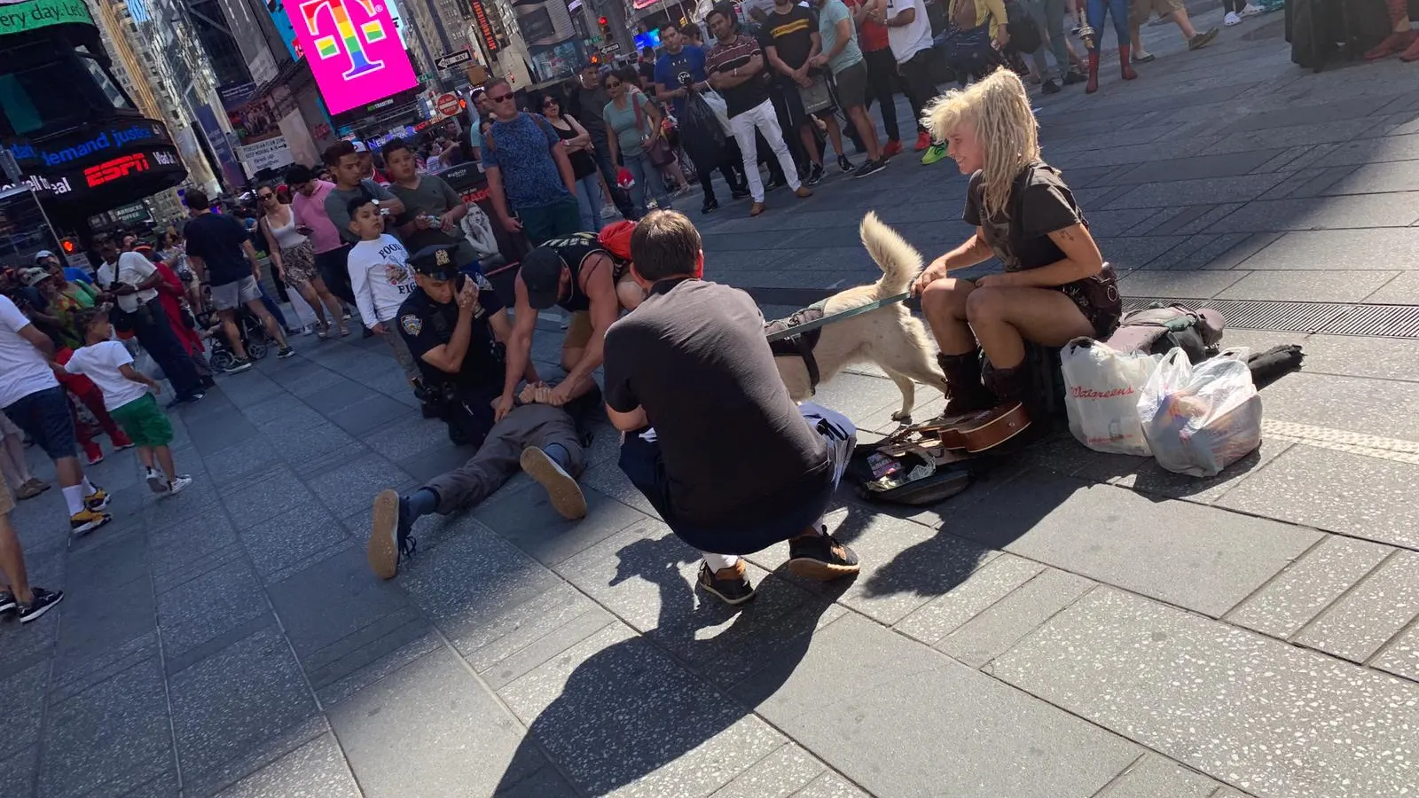 Imagen de la actuación policial en Times Square