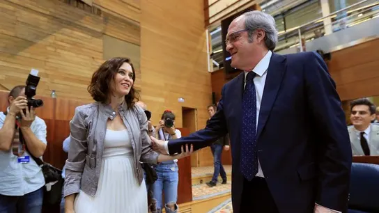 Isabel Díaz Ayuso del PP y Ángel Gabilondo del PSOE Isabel Díaz Ayuso del PP y Ángel Gabilondo del PSOE.