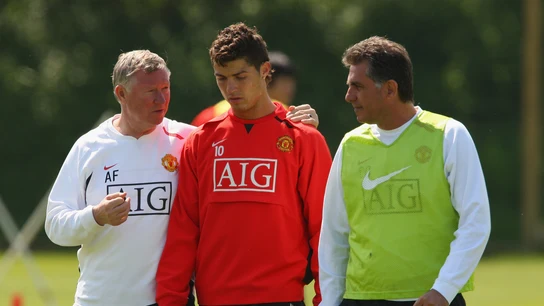 Sir Alex Ferguson y Cristiano Ronaldo en el Manchester United Sir Alex Ferguson y Cristiano Ronaldo en el Manchester United