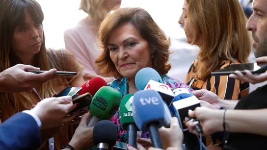 La vicepresidenta del Gobierno en funciones, Carmen Calvo La vicepresidenta del Gobierno en funciones, Carmen Calvo
