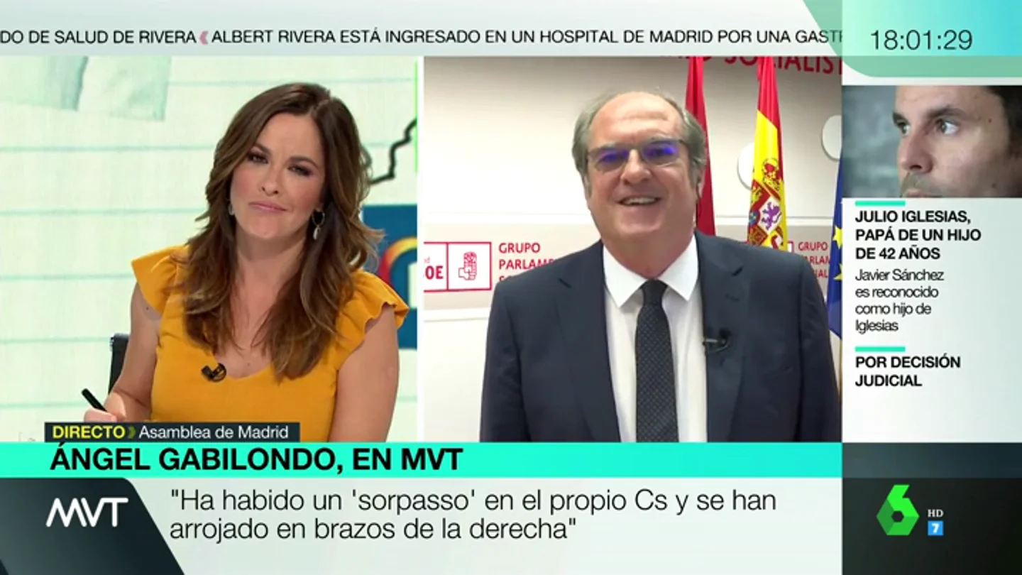 Ángel Gabilondo: "En Ciudadanos emplean el argumento de soy problemático porque no quieren ni sentarse, prefieren a Vox" Ángel Gabilondo: "En Ciudadanos emplean el argumento de soy problemático porque no quieren ni sentarse, prefieren a Vox"