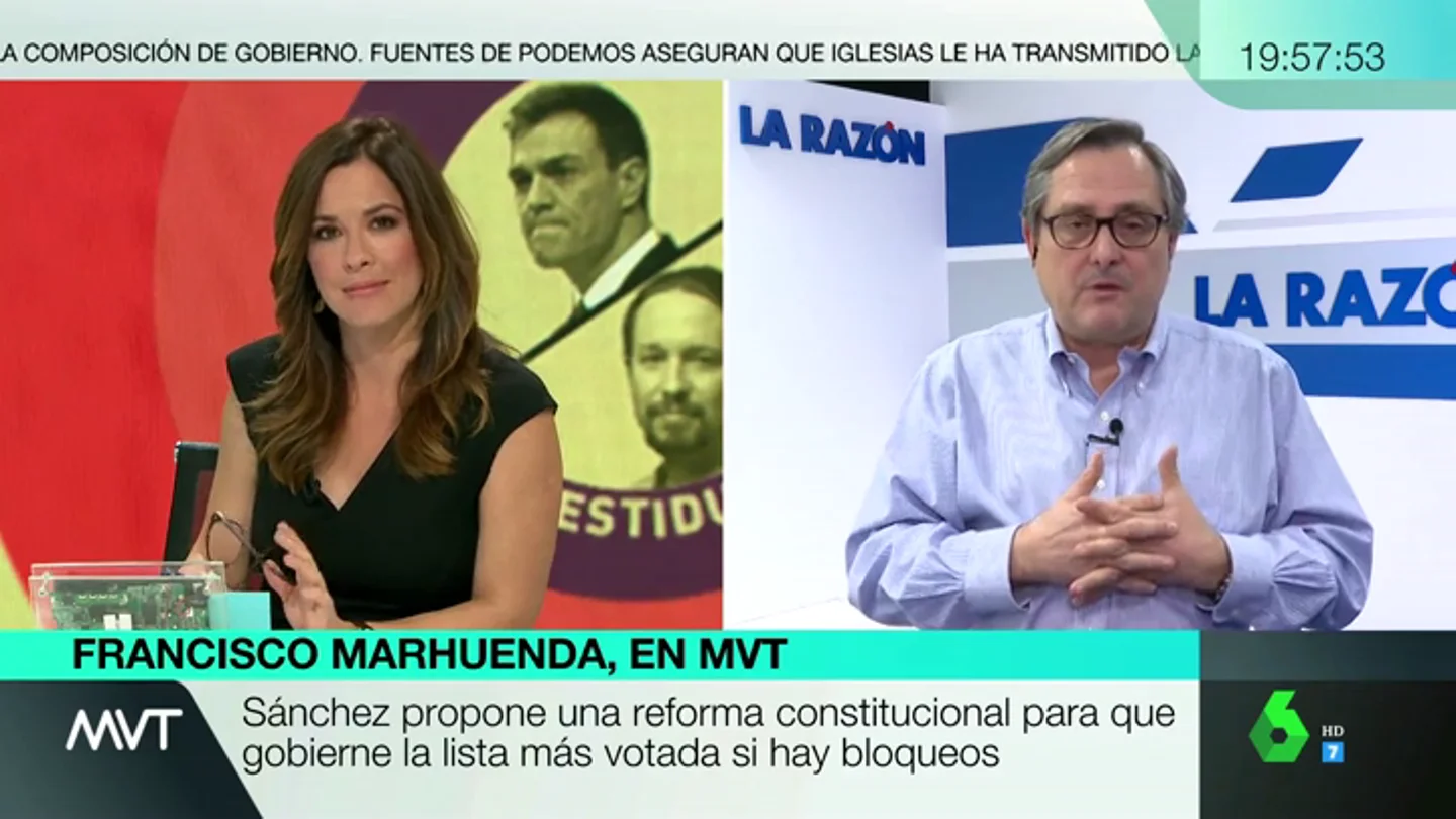 Francisco Marhuenda: "Pedro Sánchez está a ver quién le aguanta fija la mirada" Francisco Marhuenda: "Pedro Sánchez está a ver quién le aguanta fija la mirada"