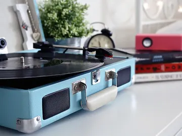 Tocadiscos con libros Tocadiscos con libros