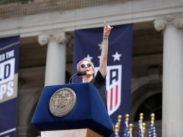 Megan Rapinoe, en la celebración del Mundial Megan Rapinoe, en la celebración del Mundial