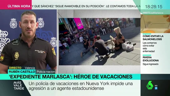 Rubén Castillo, el policía español que salvó a un agente en Nueva York: "Allí mueren muchos policías en intervenciones con armas" Rubén Castillo, el policía español que salvó a un agente en Nueva York: "Allí mueren muchos policías en intervenciones con armas"