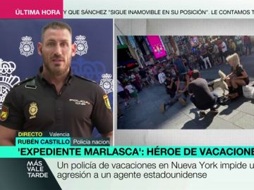 Rubén Castillo, el policía español que salvó a un agente en Nueva York: "Allí mueren muchos policías en intervenciones con armas" Rubén Castillo, el policía español que salvó a un agente en Nueva York: "Allí mueren muchos policías en intervenciones con armas"