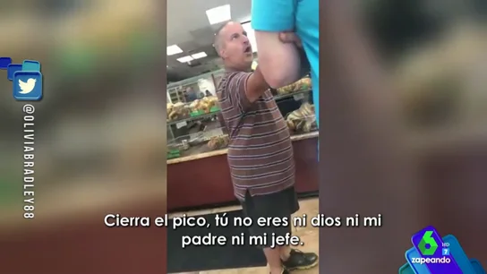 Brutal enfado de un señor Brutal enfado de un señor
