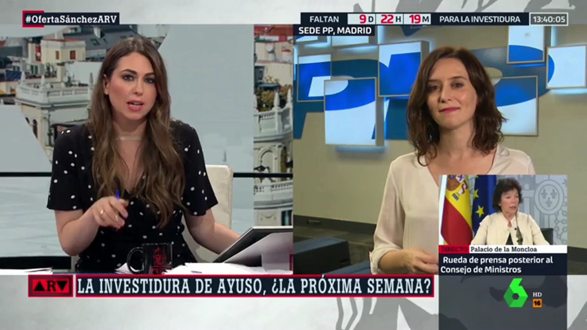 Isabel Díaz Ayuso: "Todo pinta a que en los próximos días tendremos pleno de investidura en la Comunidad de Madrid"