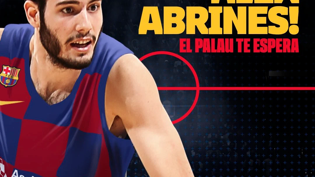 Álex Abrines, con la camiseta del Barcelona