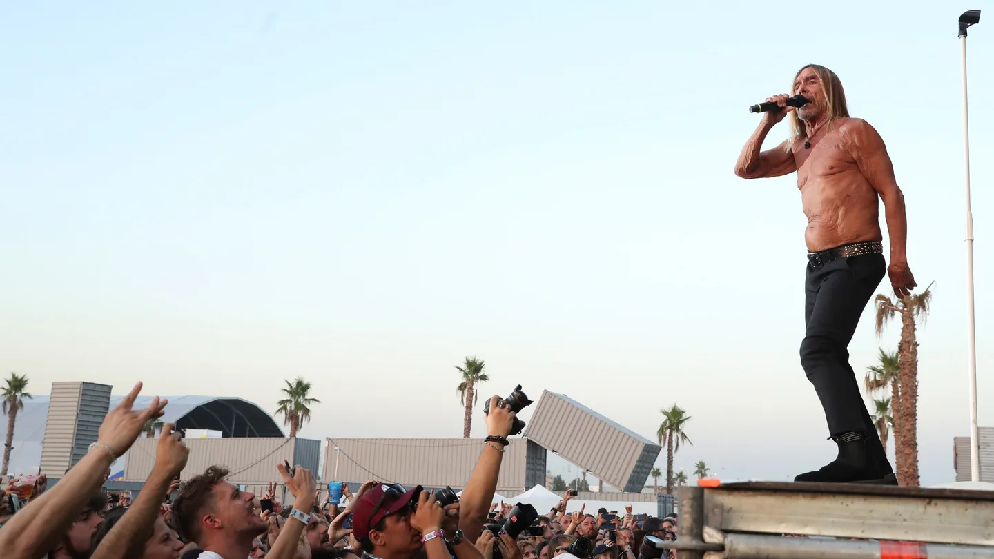 Iggy Pop durante su actuación en Mad Cool 2019 Iggy Pop durante su actuación en Mad Cool 2019