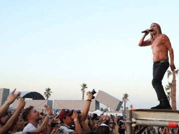 Iggy Pop durante su actuación en Mad Cool 2019 Iggy Pop durante su actuación en Mad Cool 2019