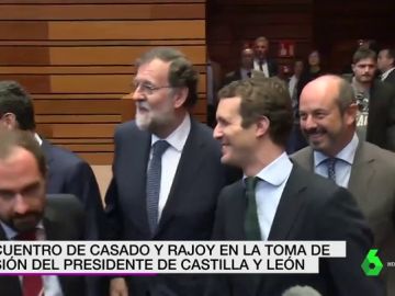 Reencuentro entre Casado y Rajoy en la toma de posesión del presidente de Castilla y León Reencuentro entre Casado y Rajoy en la toma de posesión del presidente de Castilla y León