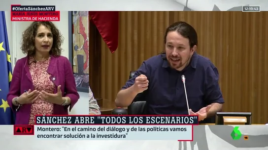 María Jesús Montero, sobre el posible veto de Sánchez a Iglesias en el Gobierno: "No se trata de vetos ni de imposiciones" María Jesús Montero, sobre el posible veto de Sánchez a Iglesias en el Gobierno: "No se trata de vetos ni de imposiciones"