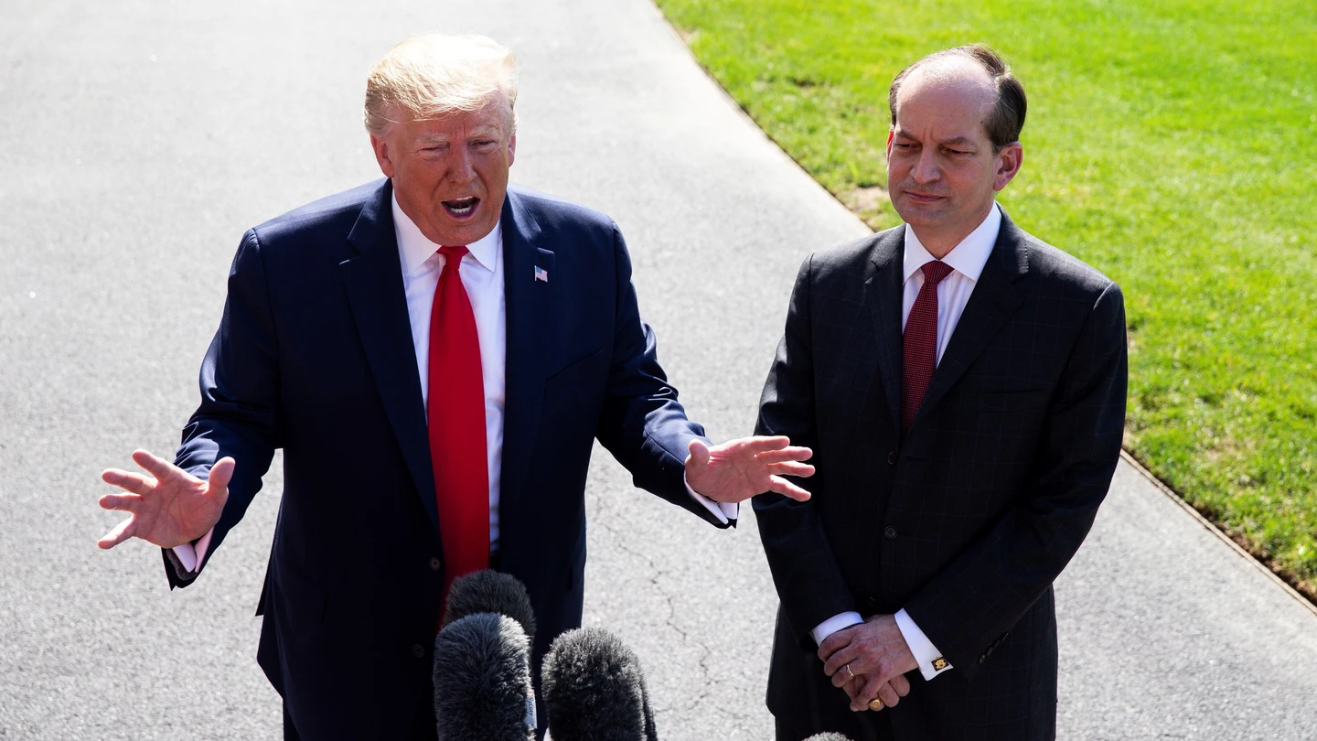 Donald Trump y Alex Acosta Donald Trump y Alex Acosta