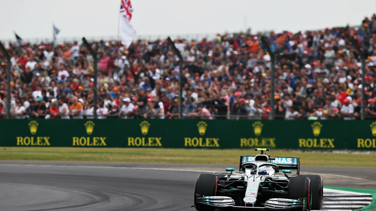 Valtteri Bottas rueda en Silverstone