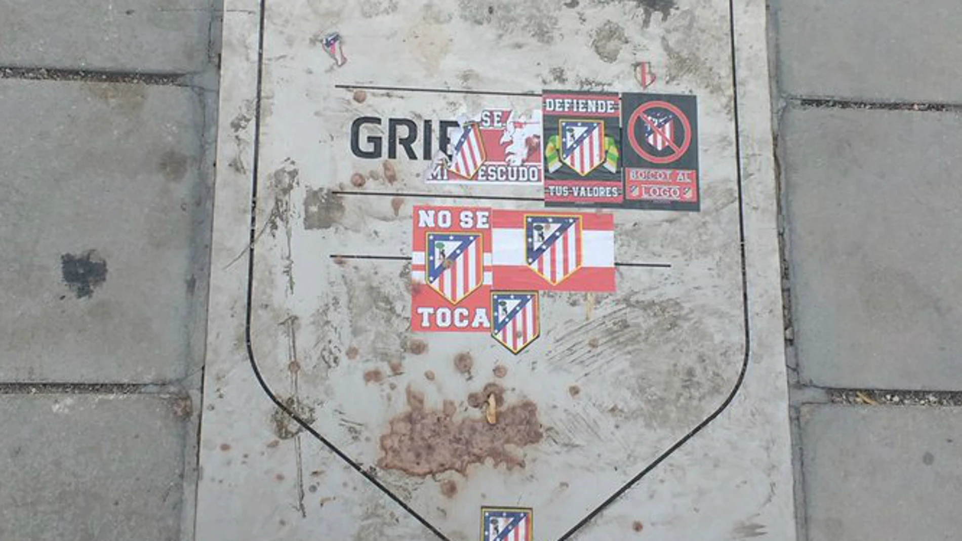 La placa de Griezmann, en el Metropolitano
