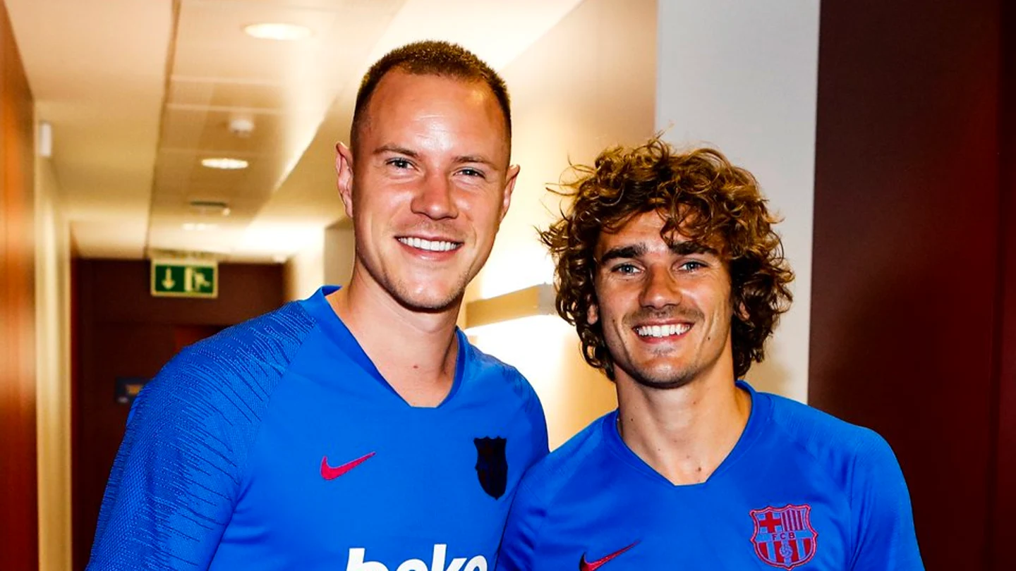 Ter Stegen, con Griezmann Ter Stegen, con Griezmann