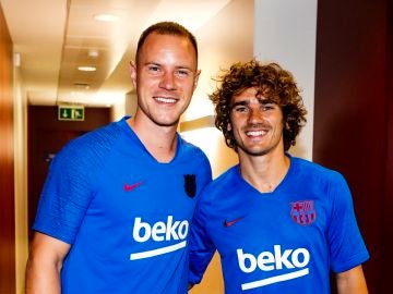 Ter Stegen, con Griezmann Ter Stegen, con Griezmann